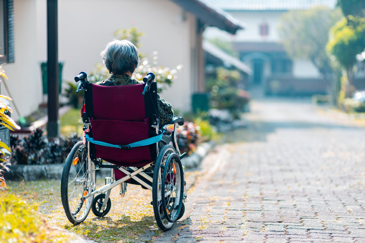 older lady in wheelchair